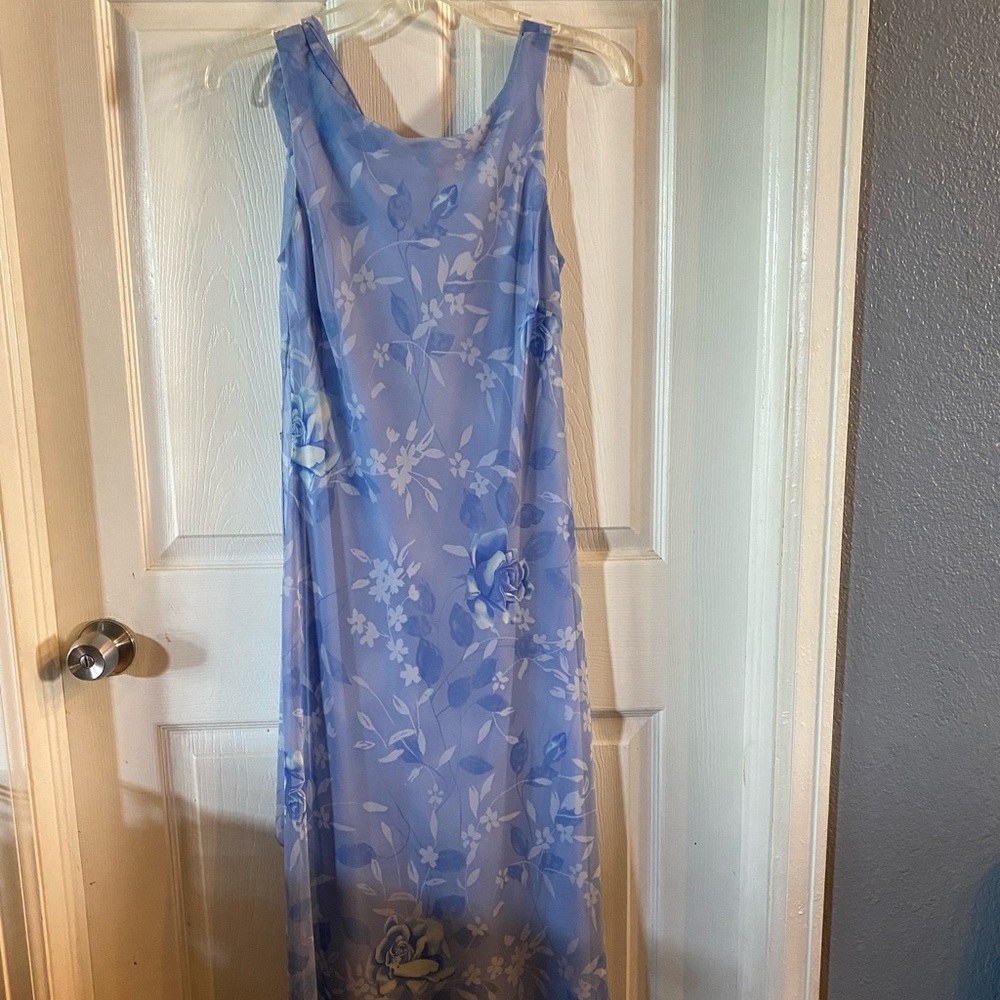 Blue sheer dress